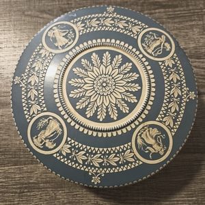 Vintage Wedgewood Style Embossed Biscuit Tin Made in Holland